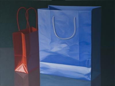 Red Blue Bags by Merrill Peterson