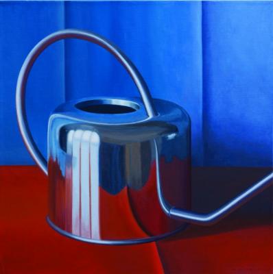 Red & Blue Water Can by Merrill Peterson